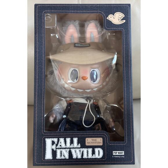 Pop Mart FALL IN WILD SERIES LARGE Labubu; IN DEMAND BUBU; VINYL PLUSH DOLL;HTF - Picture 1 of 10